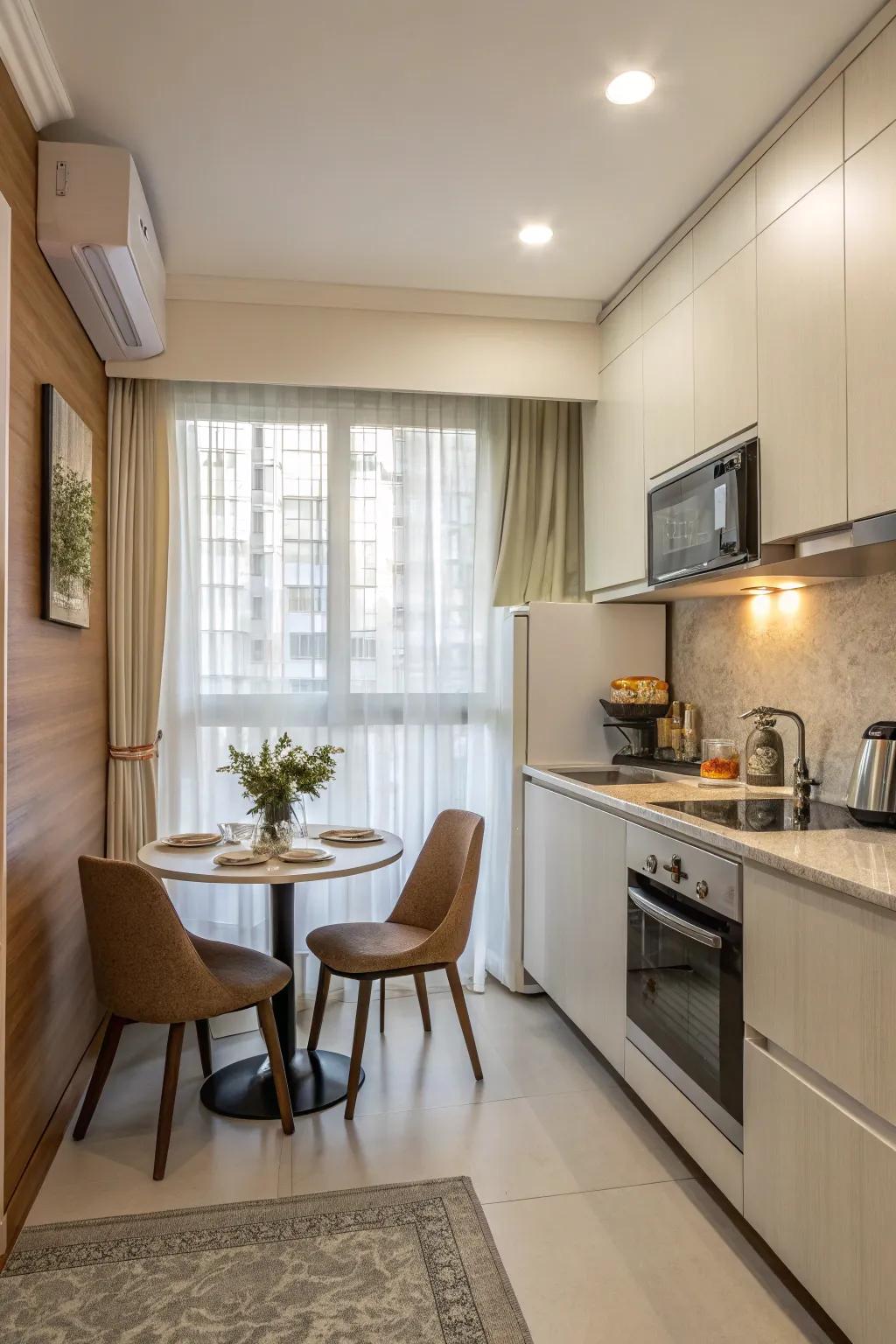 A compact morning meal spot offers a cozy location for casual meals.