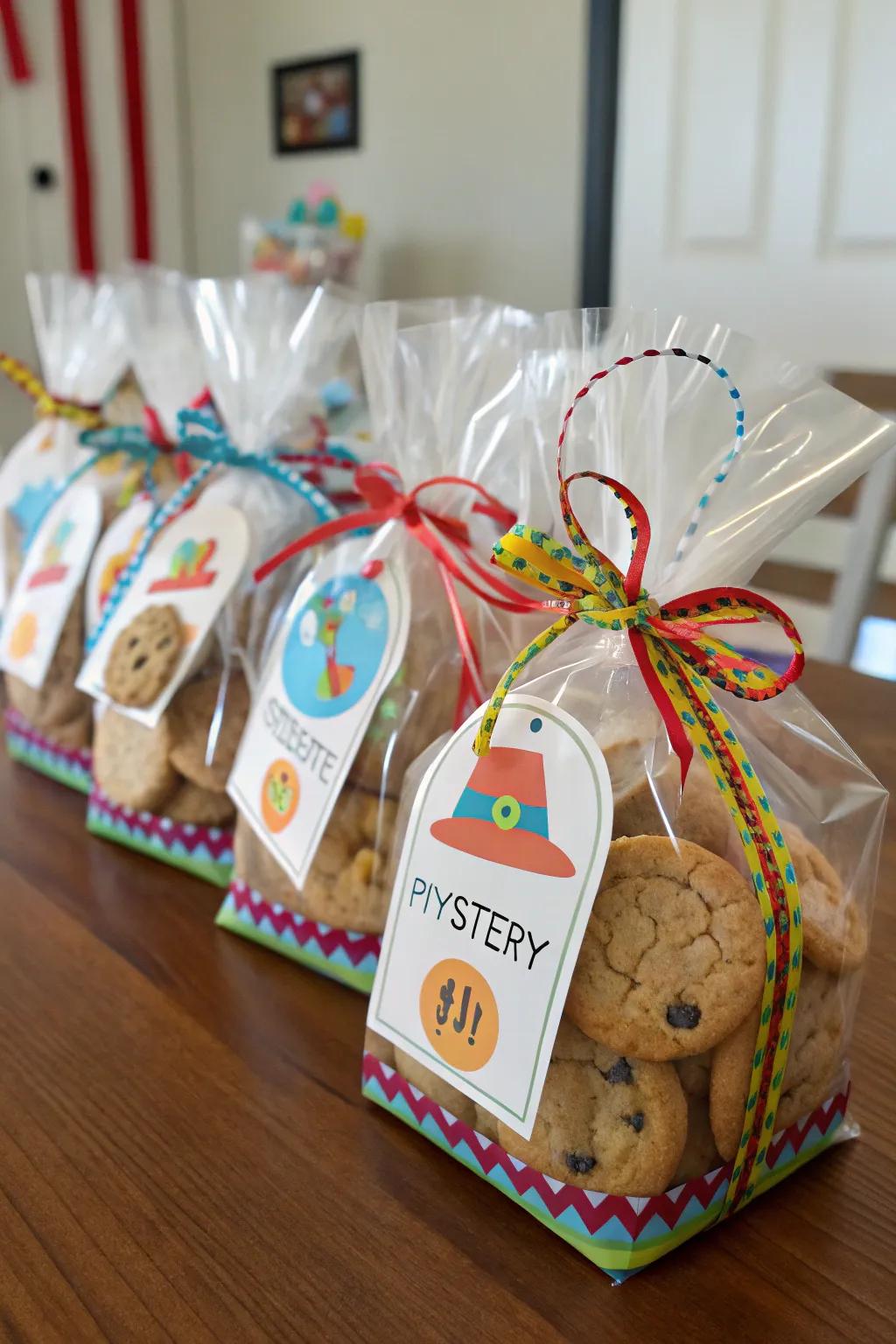Surprise parcels add an element of intrigue to your cookie display.