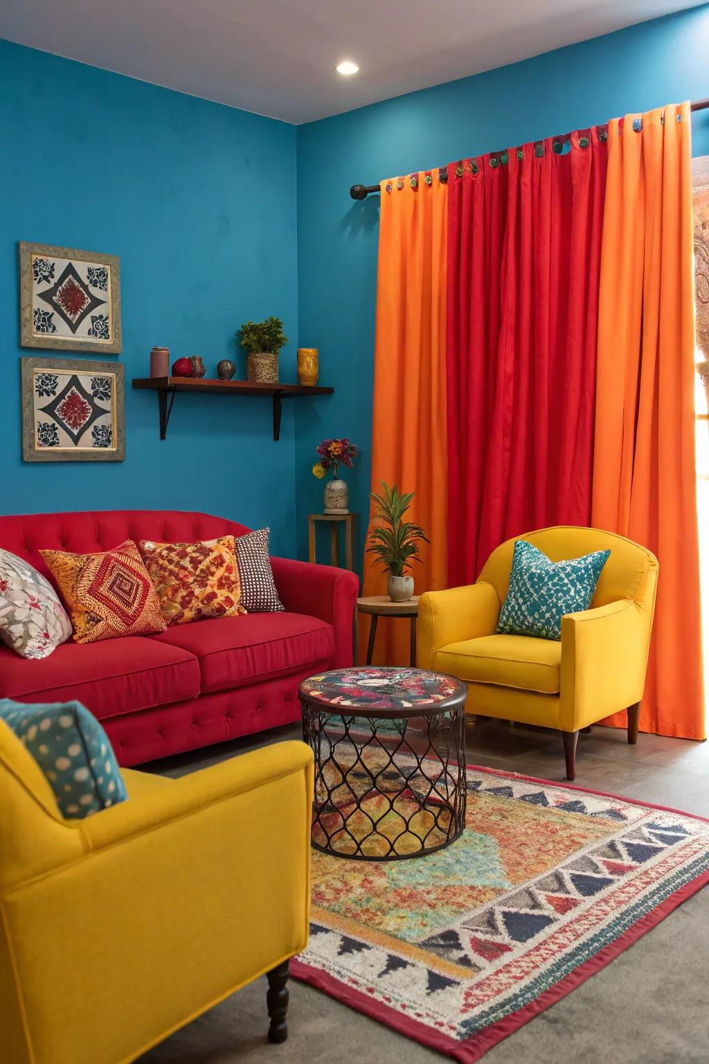 Vivid contrast infuses a dynamic sensation into your space.