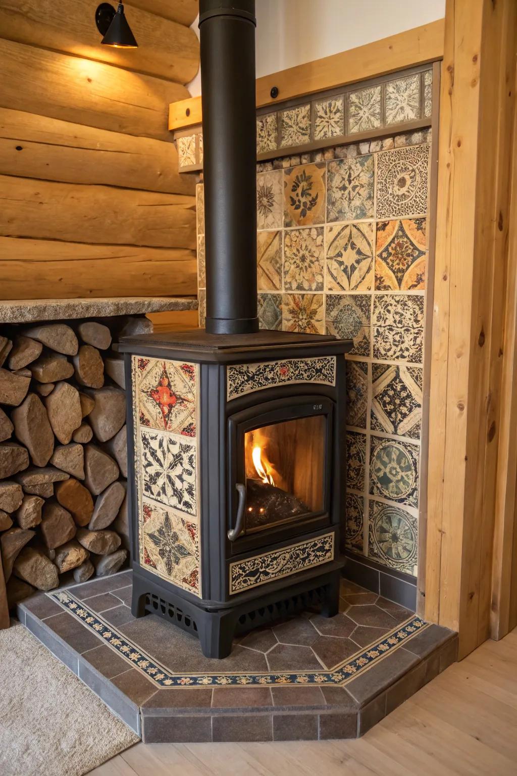 Artisan tiles can turn your fireplace into an impressive focal point.