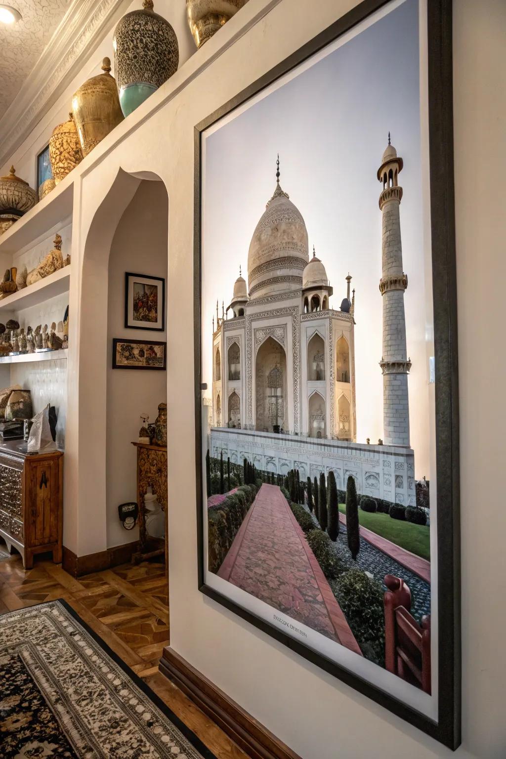 Posters of architectural wonders make an impressive statement.
