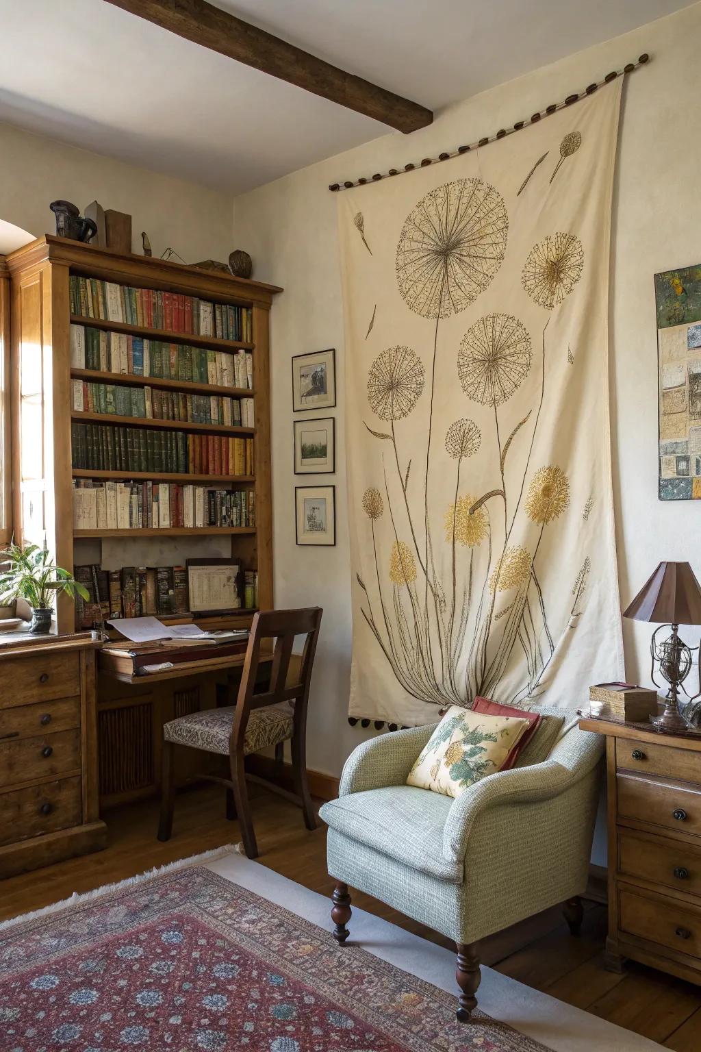 Fabric art gives warmth and texture to any space.