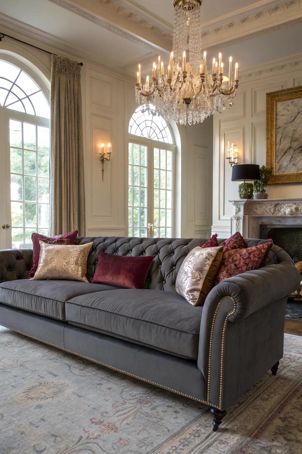 Luxurious fabrics amplify the comfort of your loveseat.
