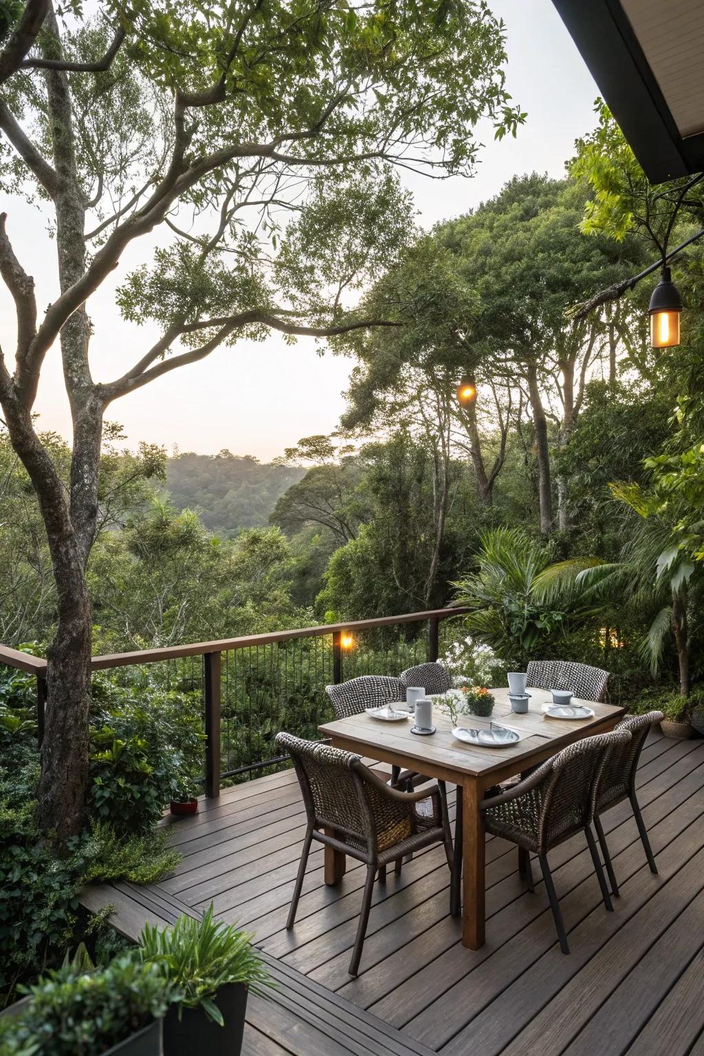 A dining nook turns eating outside into something special.