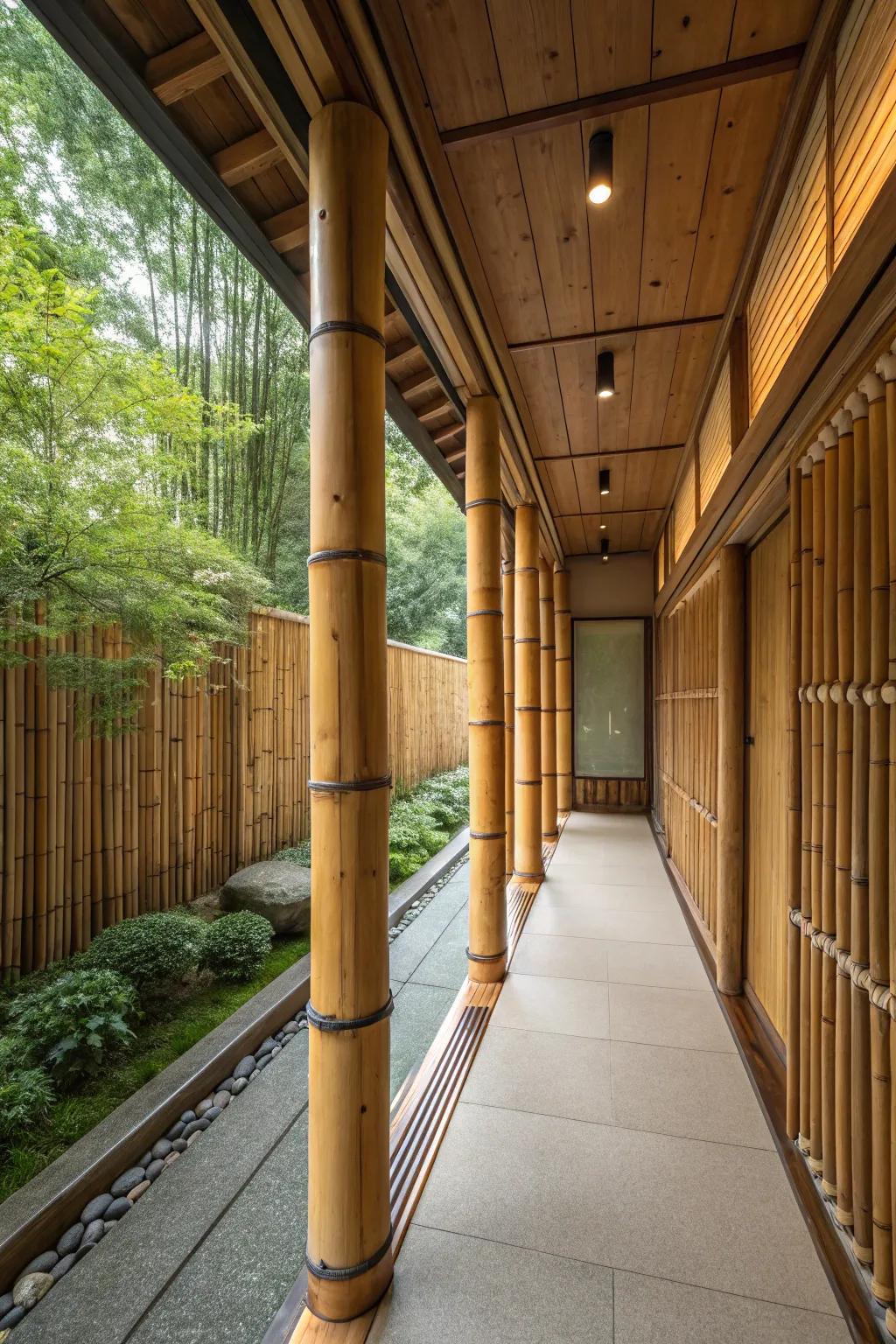 Bamboo coverings offer an eco-conscious, natural appearance.