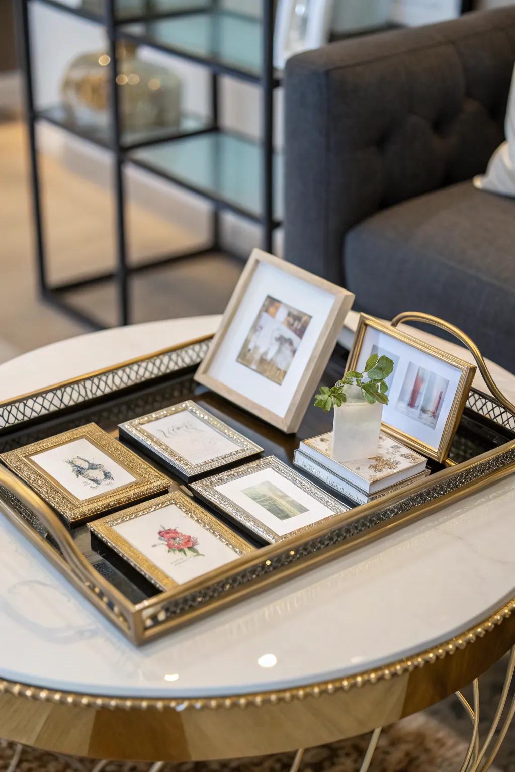 Create a personal gallery with art displays.