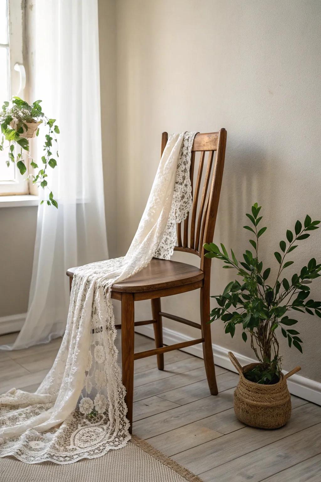 Transform your baby shower using aged lace elegance: a hint of timeless charm for your special occasion.