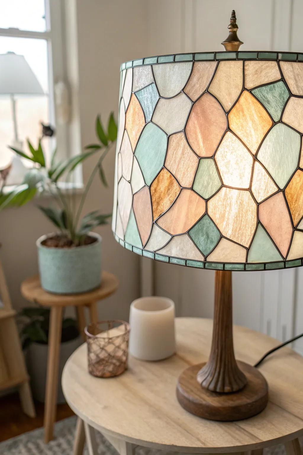 Illuminate your space with the art of faux stained glass, where simplicity meets vibrant elegance.