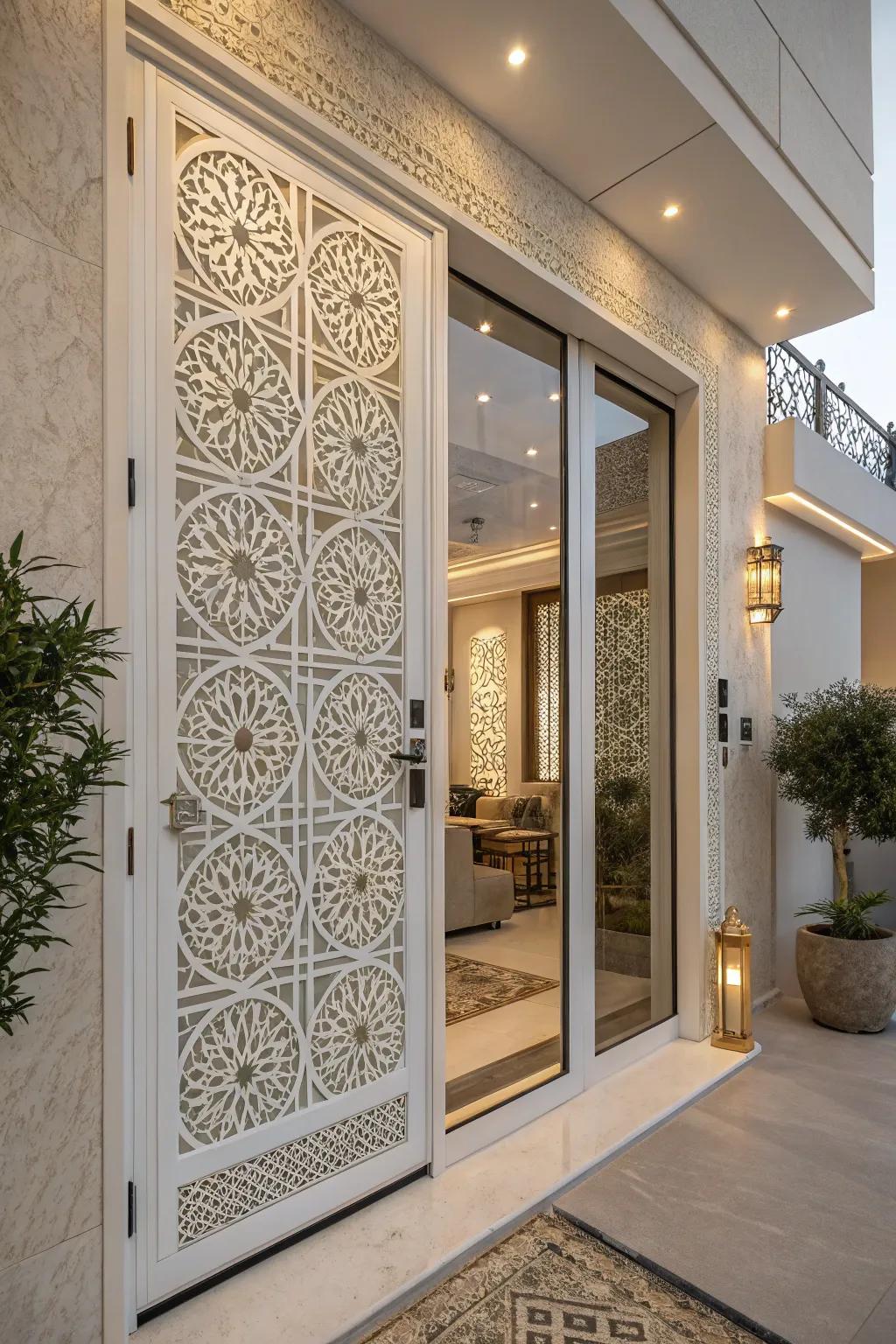 Geometric shapes can transform a door into a statement piece.