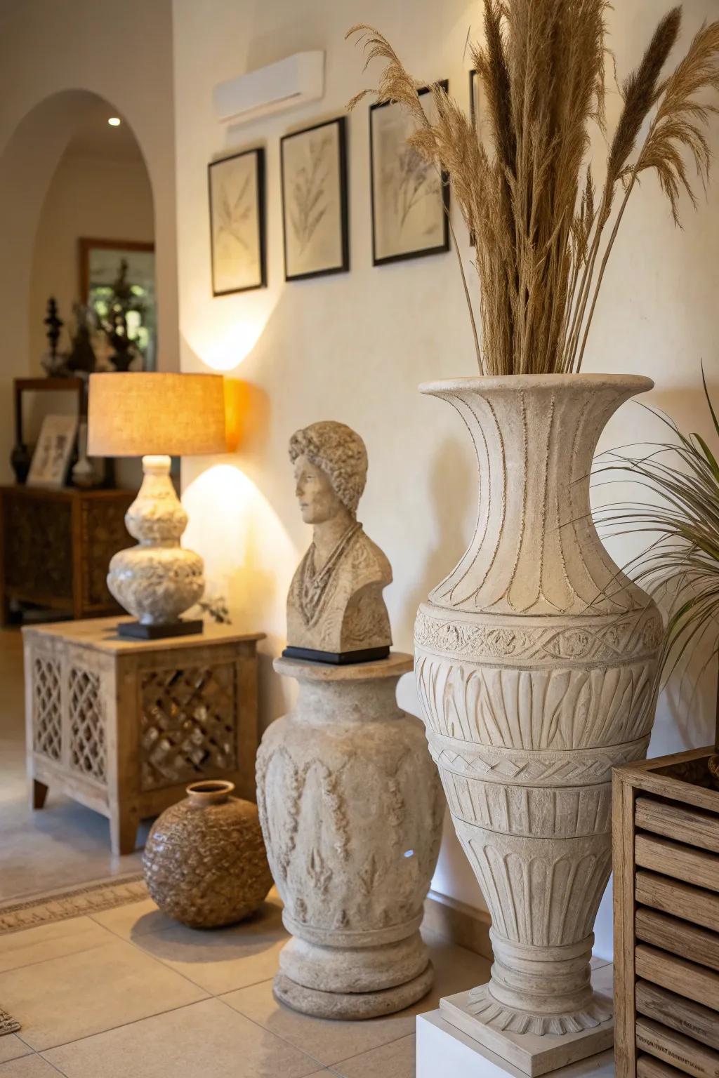 Area exhibiting natural stone accents for elegance.