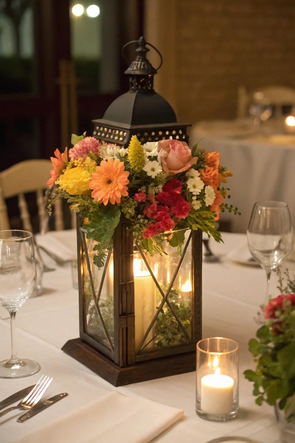 A blossom topper transforms your lantern into an attention-grabbing centerpiece.