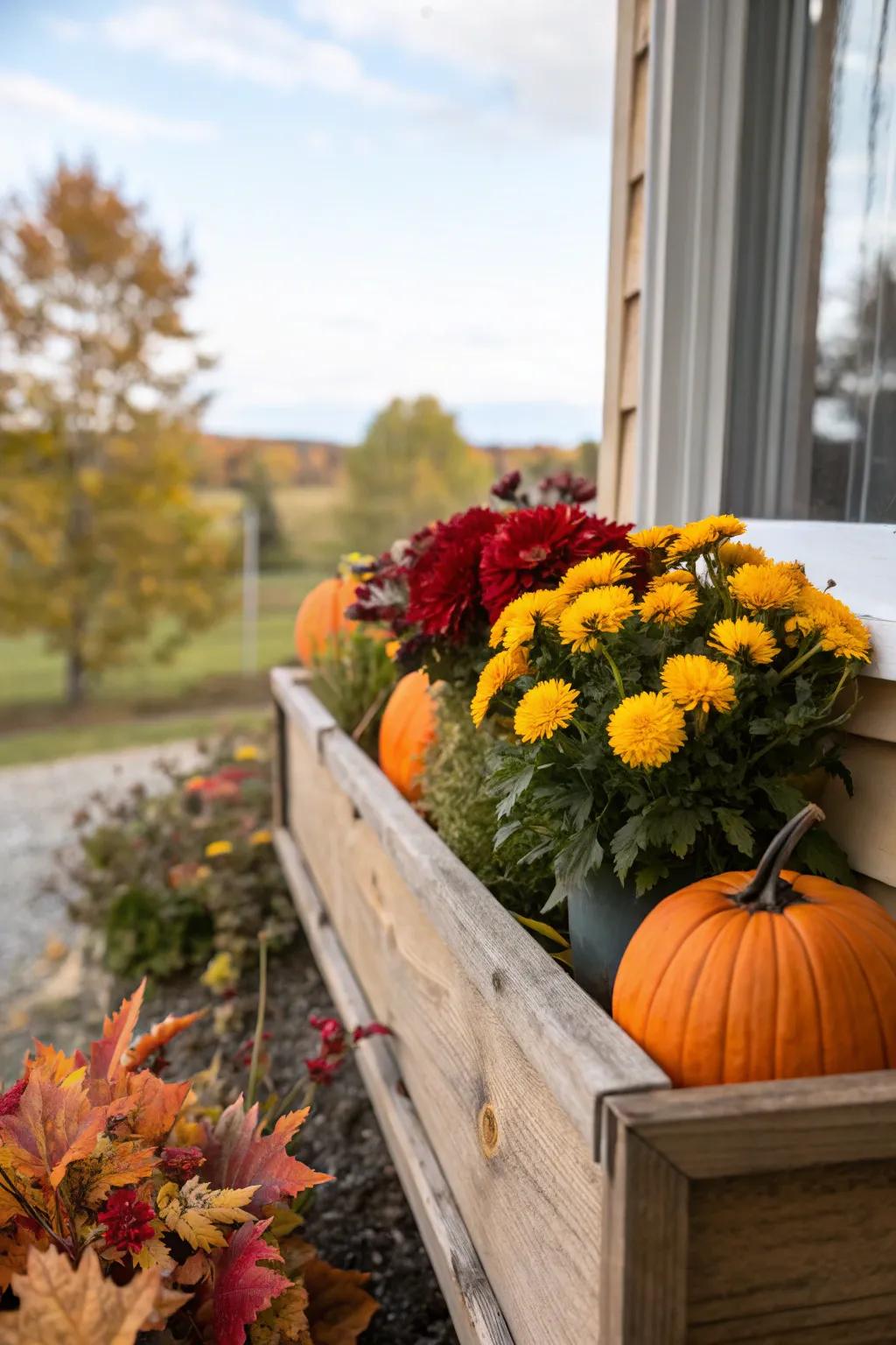 Wooden boxes offer rustic charm.