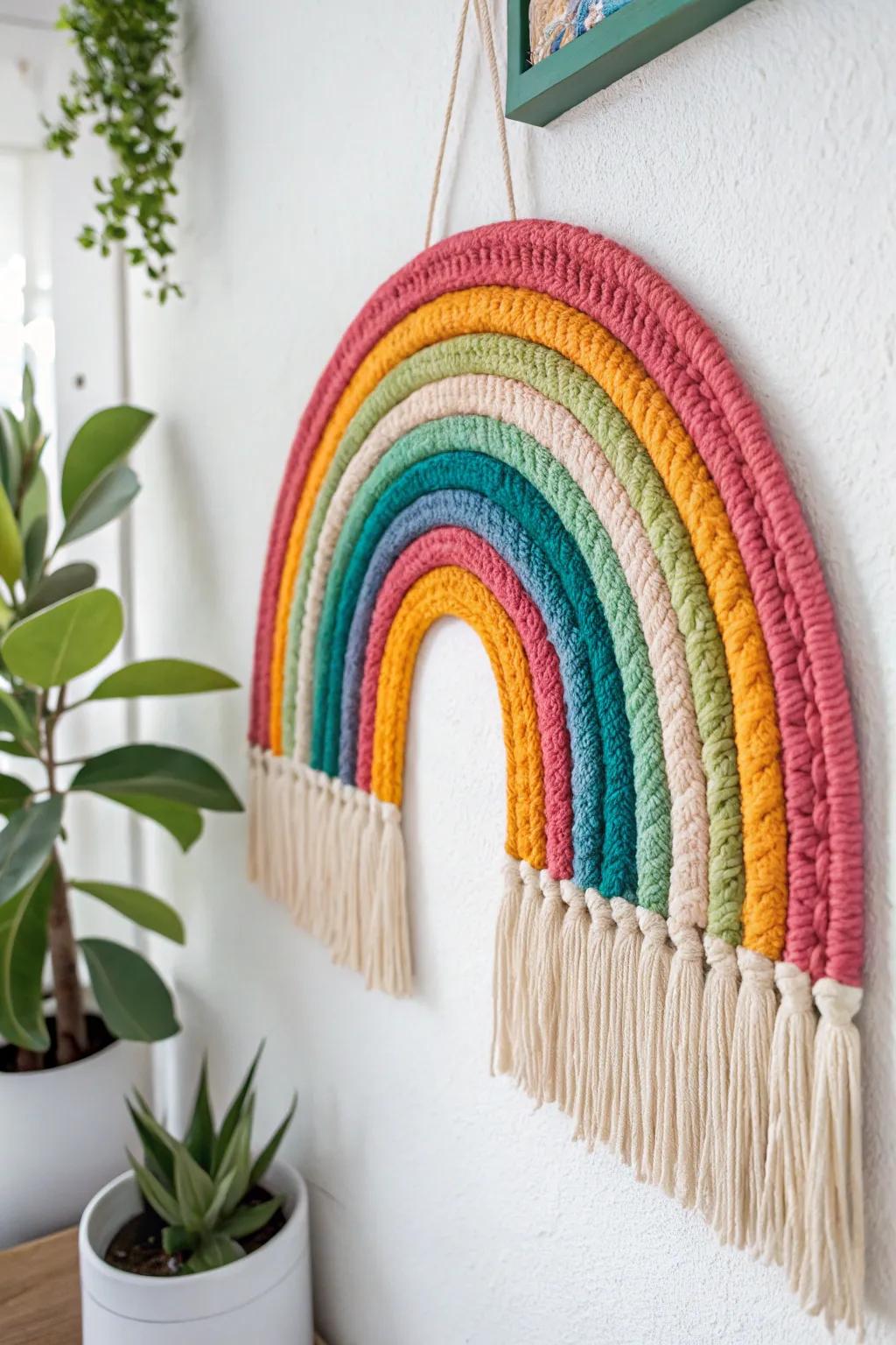 Chromatic strand art for a vibrant display.