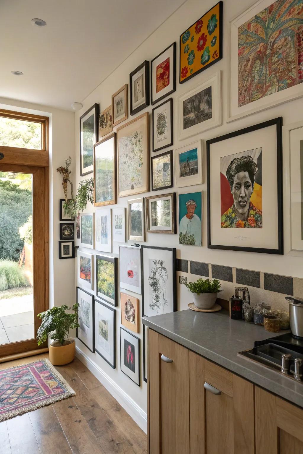 Photo displays bring personalization and art to your kitchen.