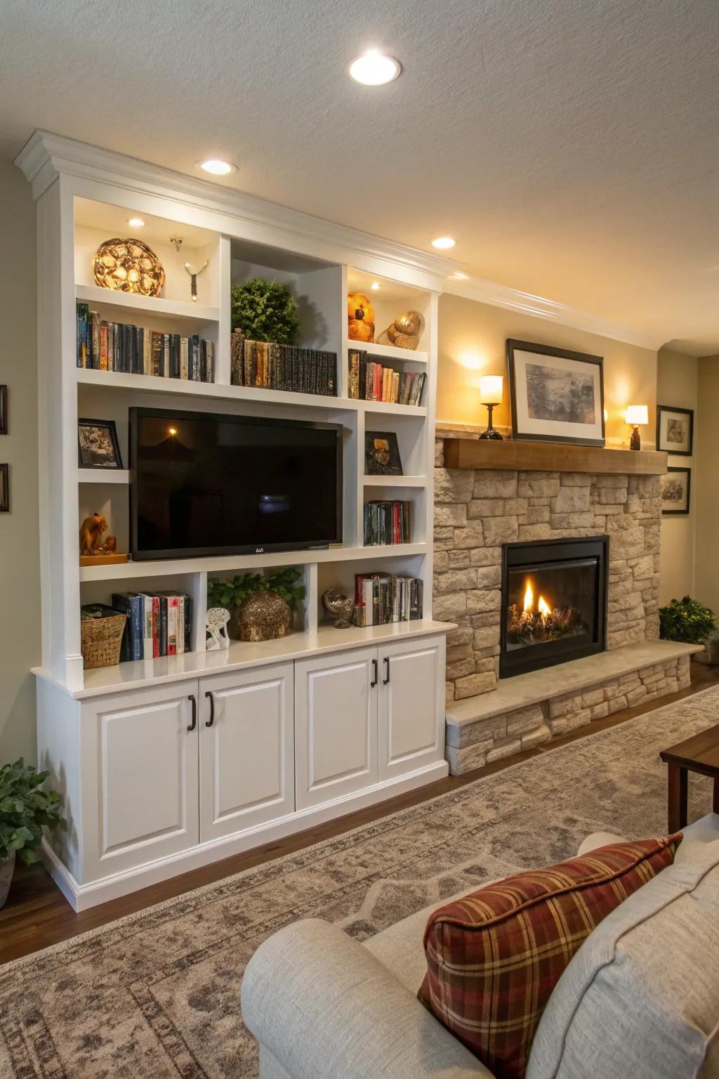 Personal showcase: The charm of exposed shelving.