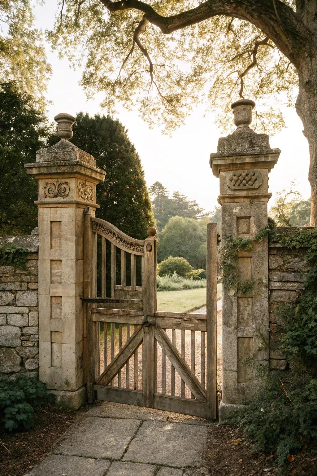 A grand entrance bordered by timeless stone.