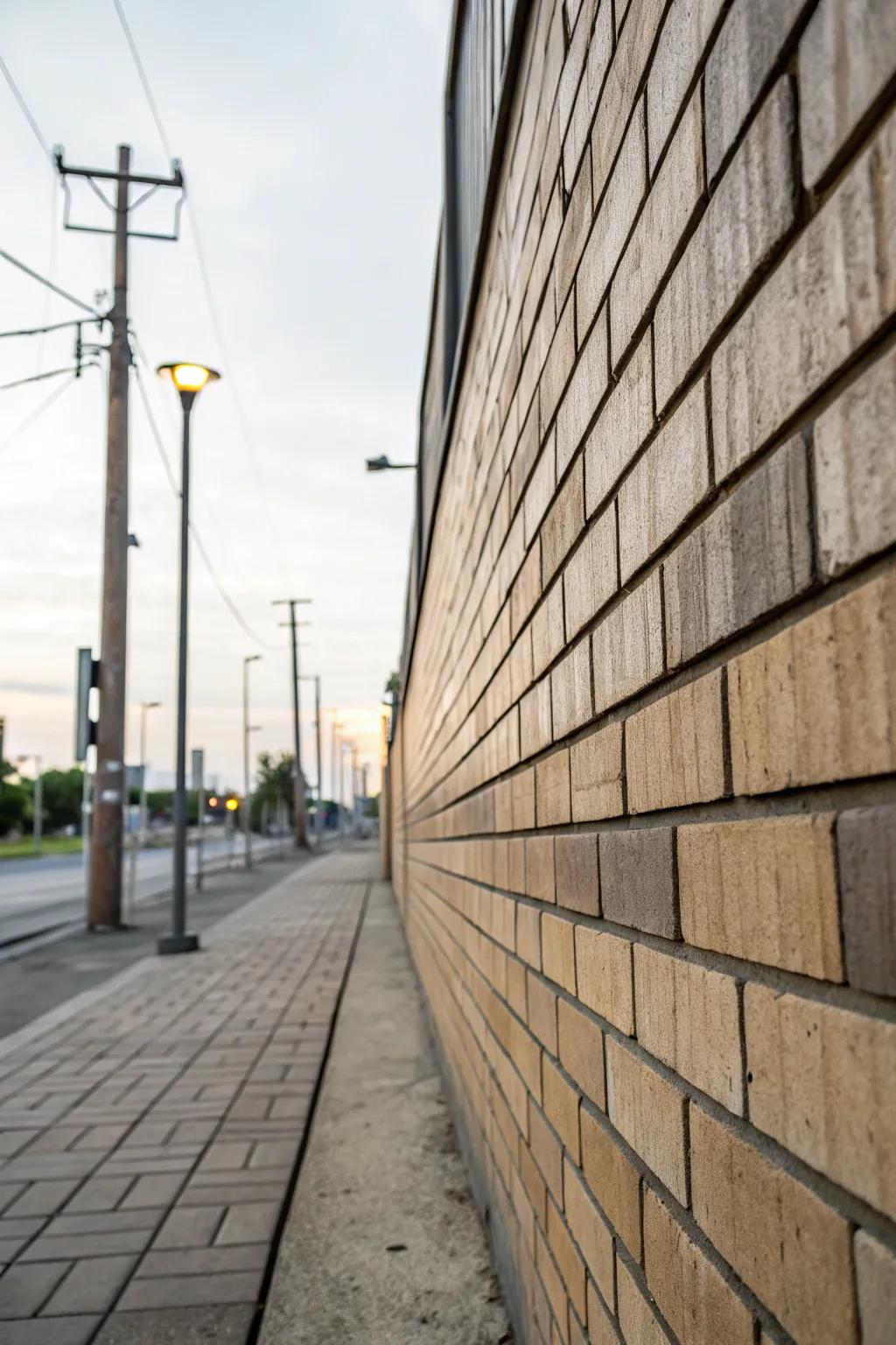Brick-style cladding provides urban charm.