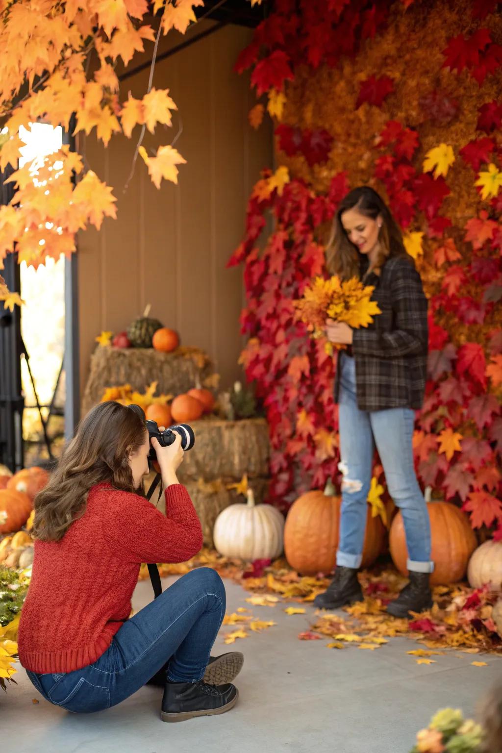 Seasonal-themed birthday picture time.
