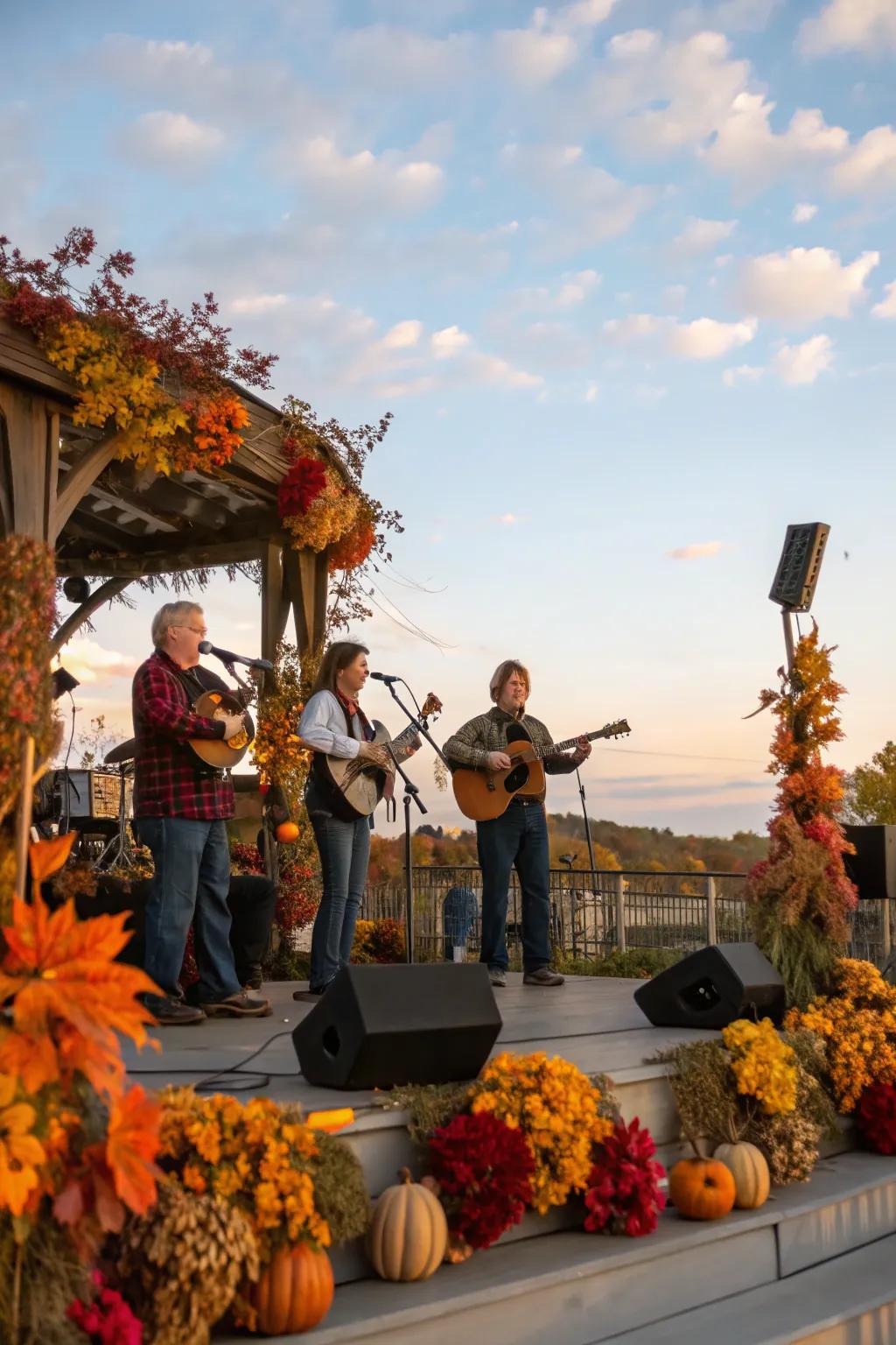 Live customary music contributes a charming touch to the celebration