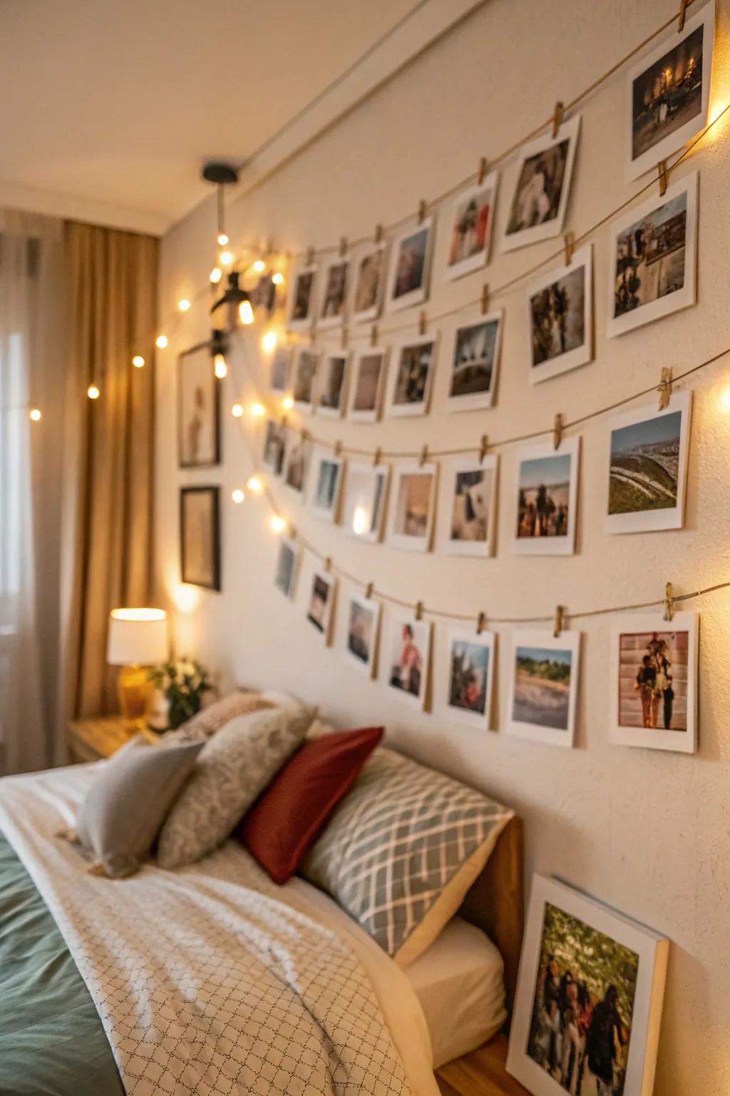 Instant film styling provides a casual, joyful sensation.