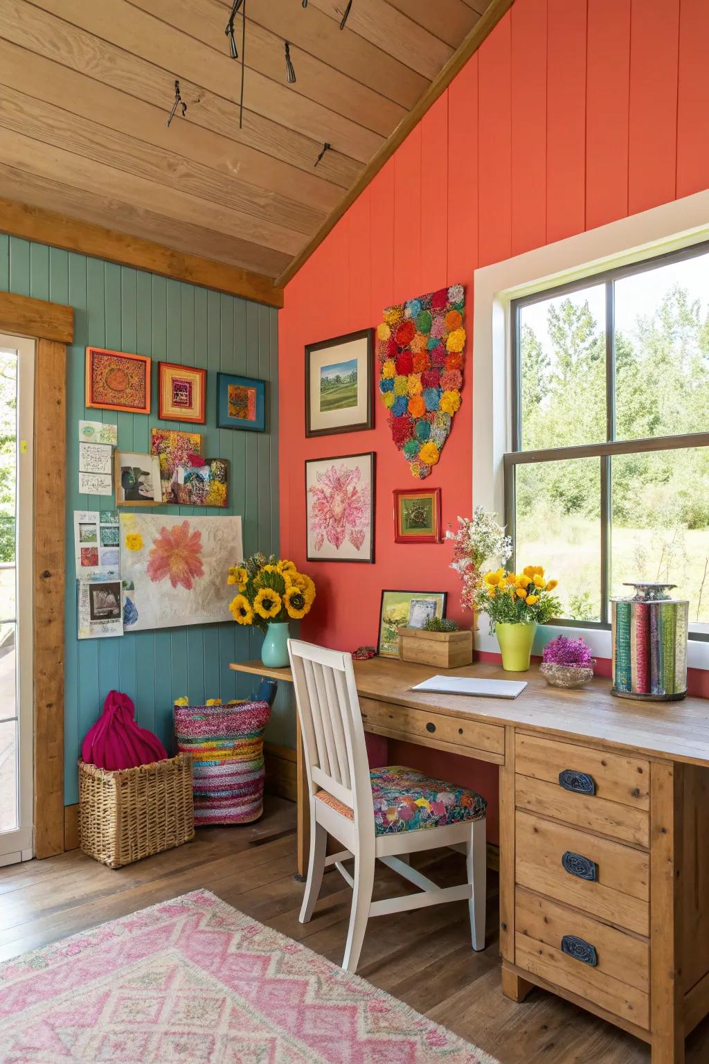 A vibrant burst of color that invigorates the space.
