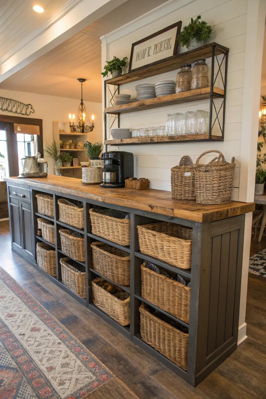 Fiber baskets for both form and function.