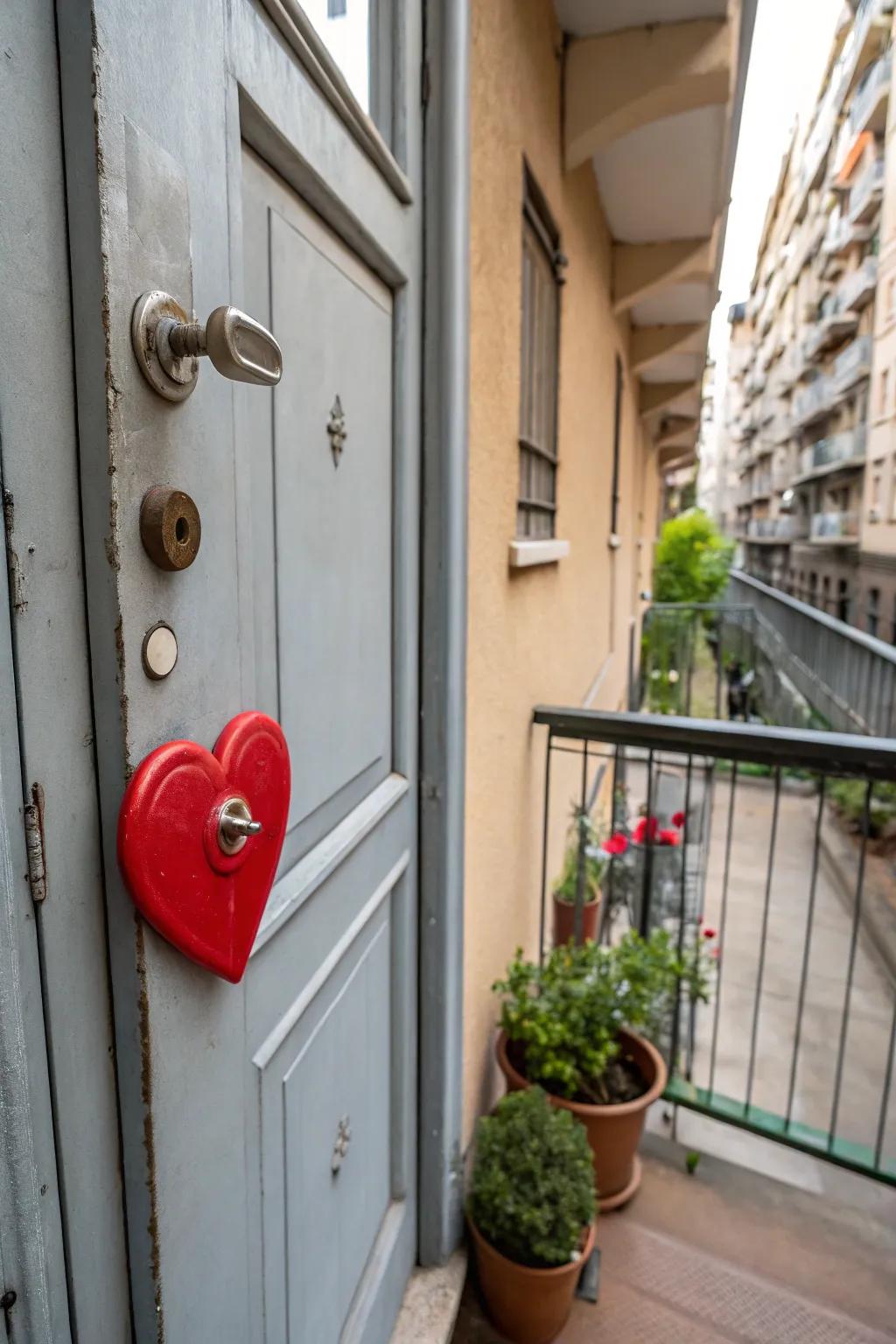 Render your ringer a segment of the decor with a heart shield.