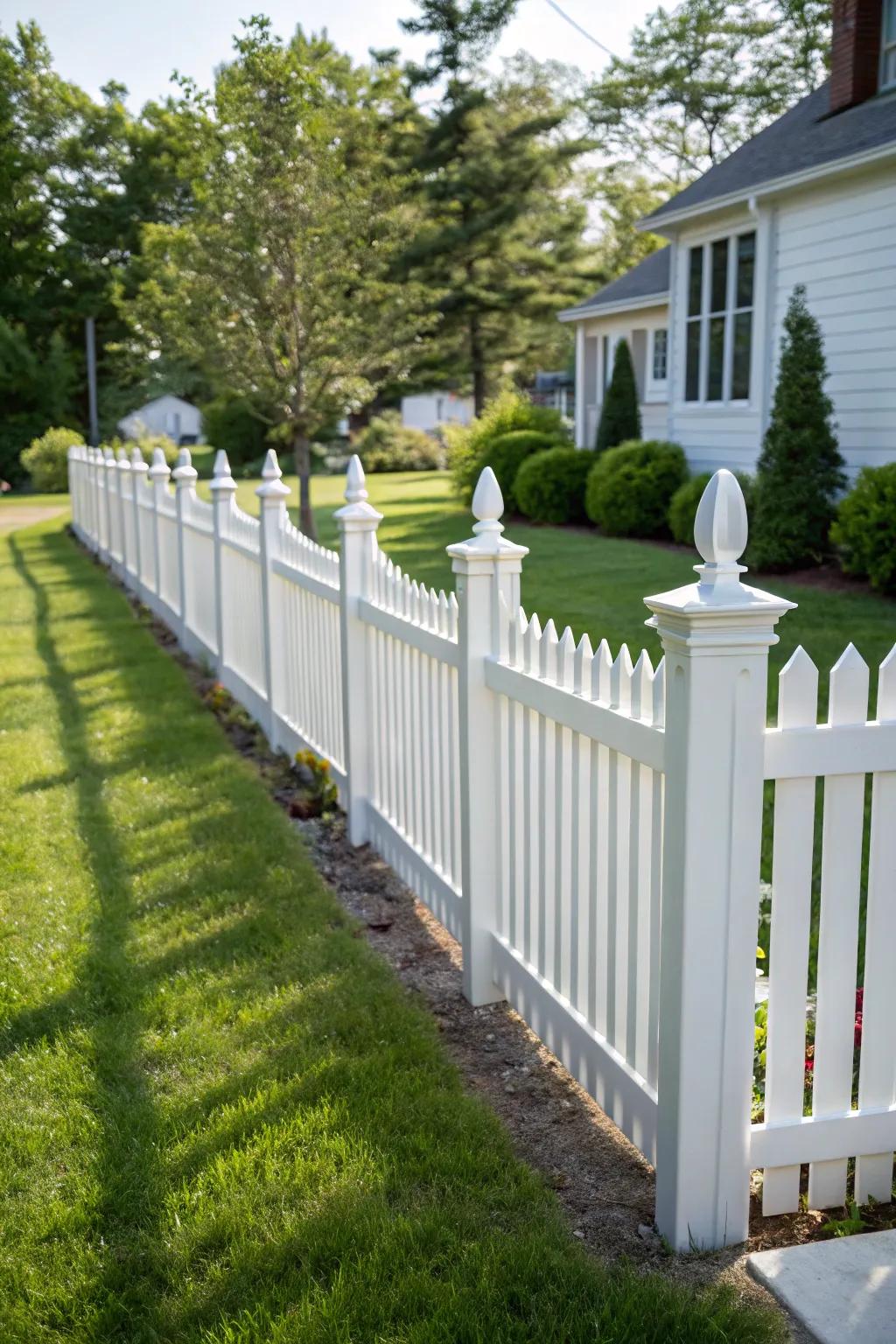 Picket fence toppers add timeless charm and warmth.