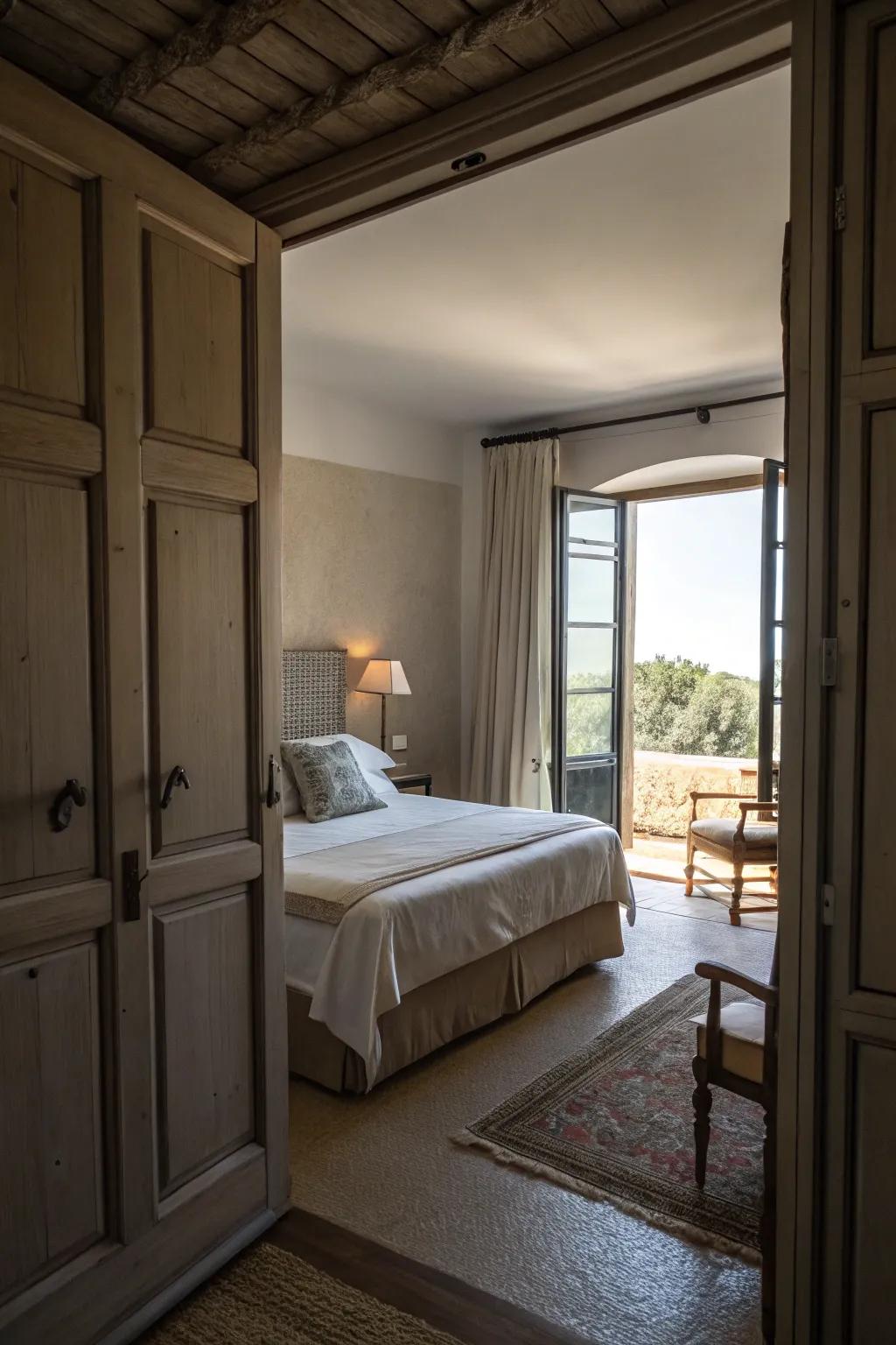 Closed doors maintain a peaceful environment.