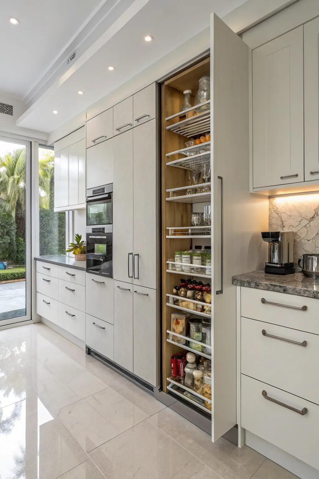 Smart storage: Utilizing vertical space to keep your kitchen orderly.