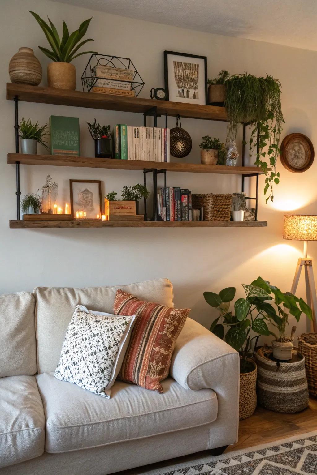 A diverse mix creates a distinctive and collected aesthetic.