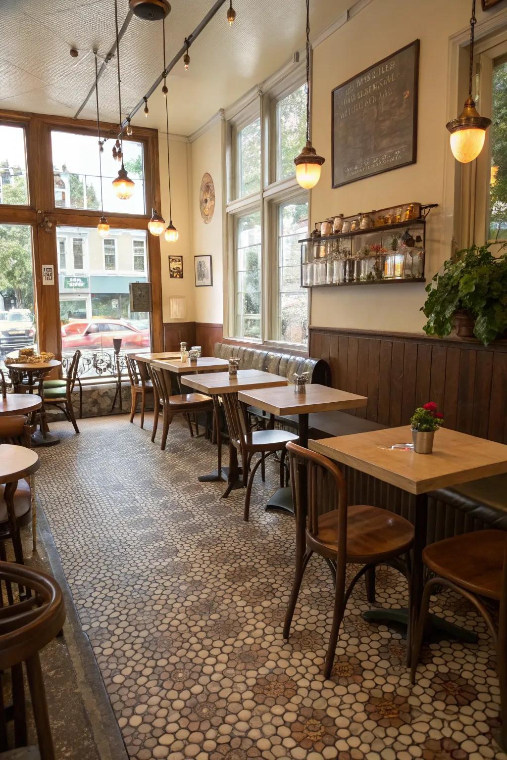 Craft whimsy with a distinctive coin floor.