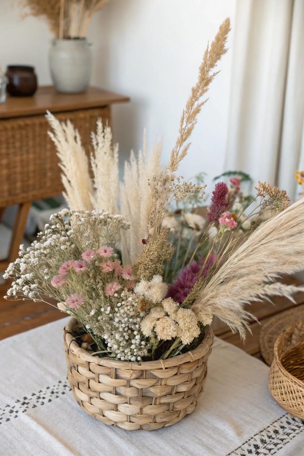 Bohemian centerpiece, injecting texture and a free-spirited vibe into your decor.