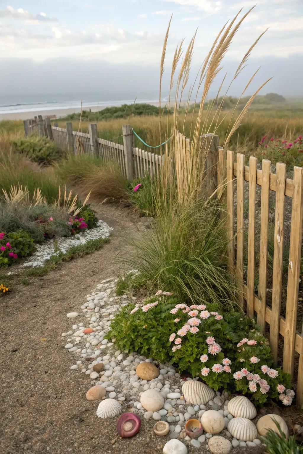 Coastal themes bring the beach ambiance directly to your yard.