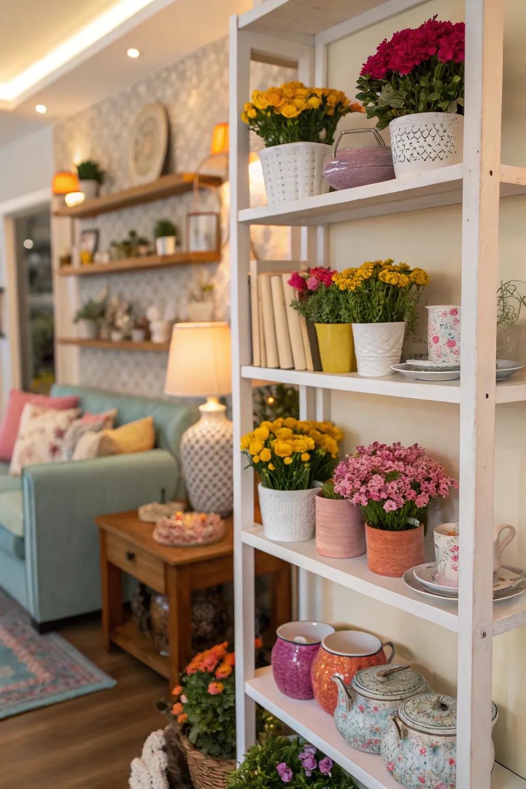 Small bloom vignettes bring life to open ledges.