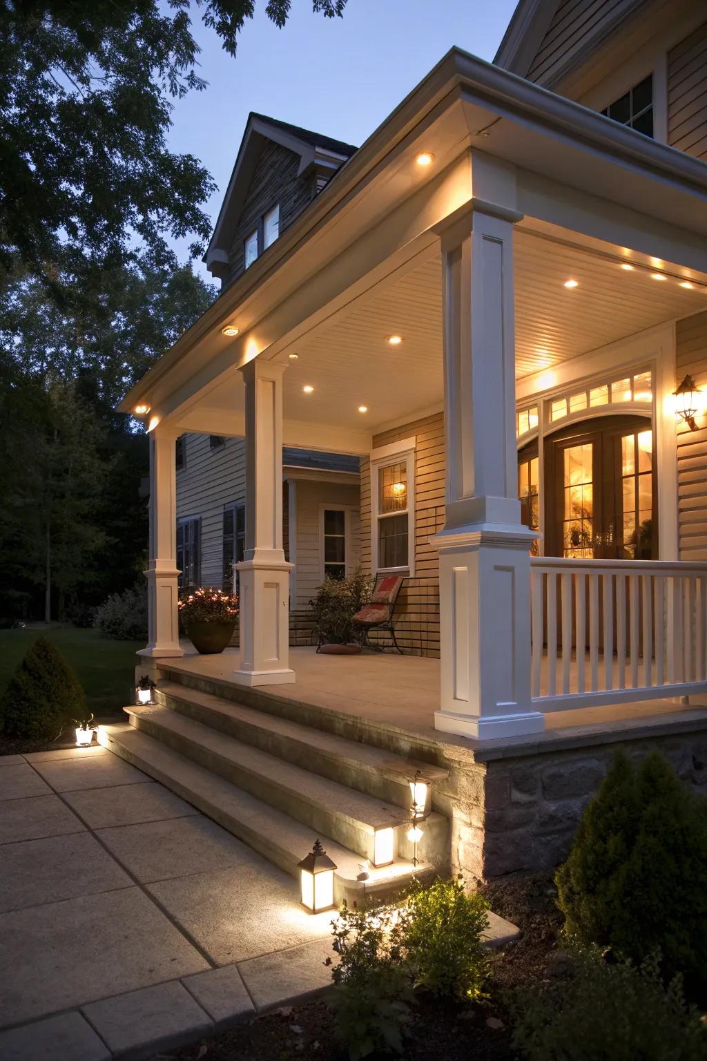Showcase your home's architecture with integrated lighting.