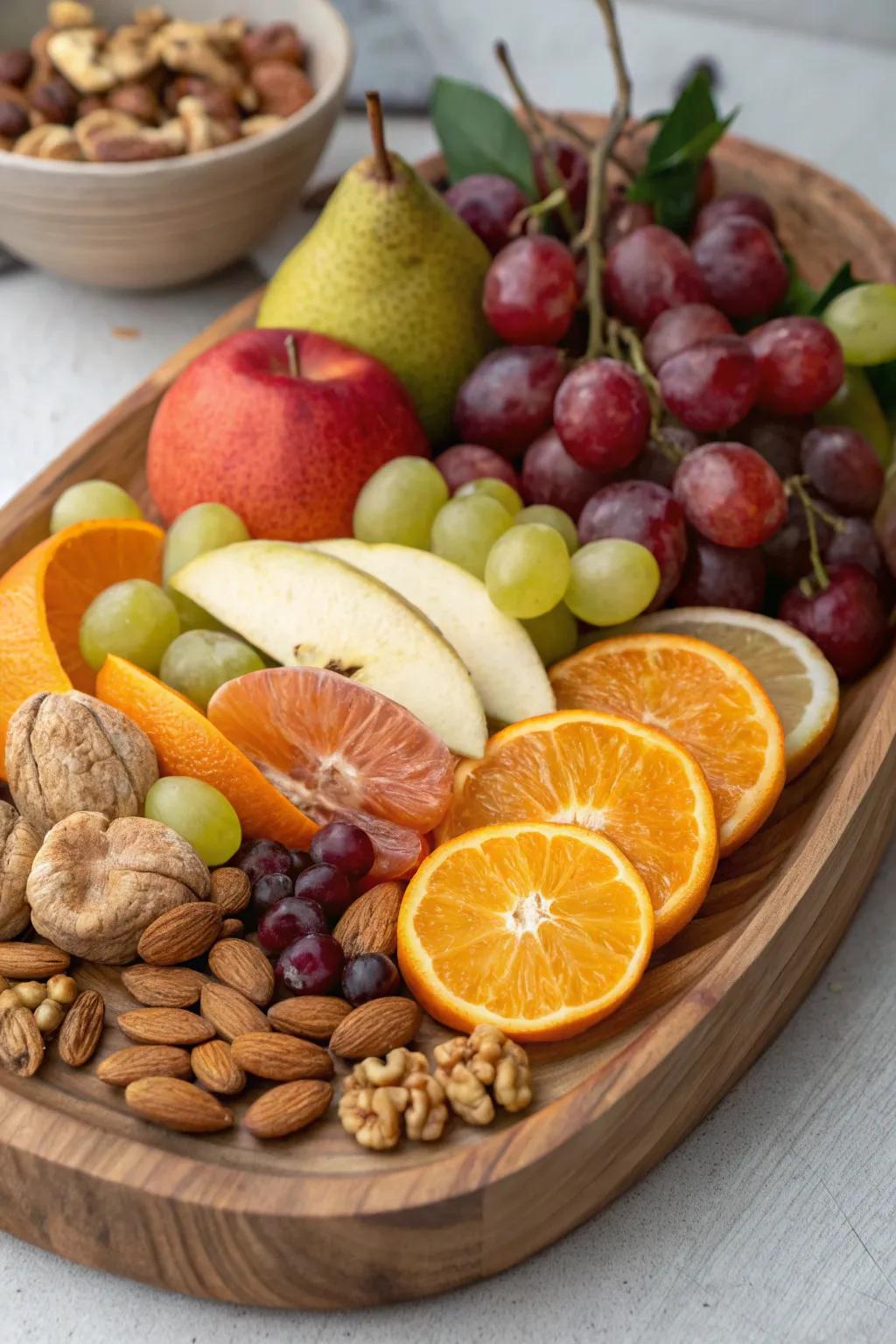 A delightful fusion of fruits and nuts for added texture.