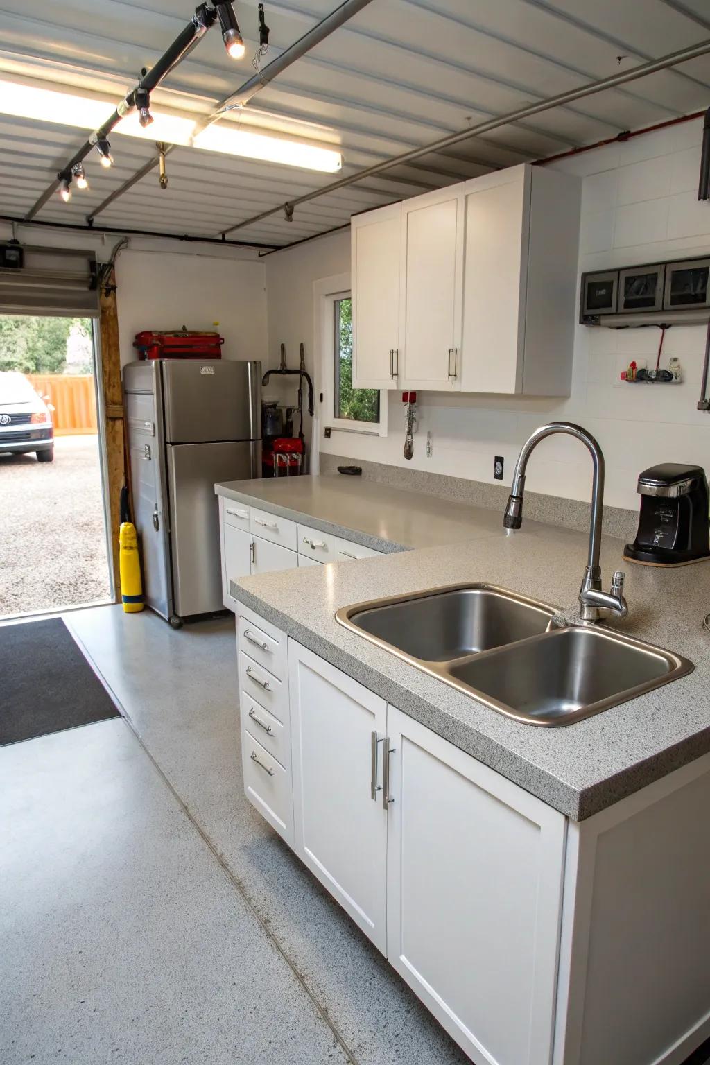 Small sinks integrate seamlessly into compact spaces.