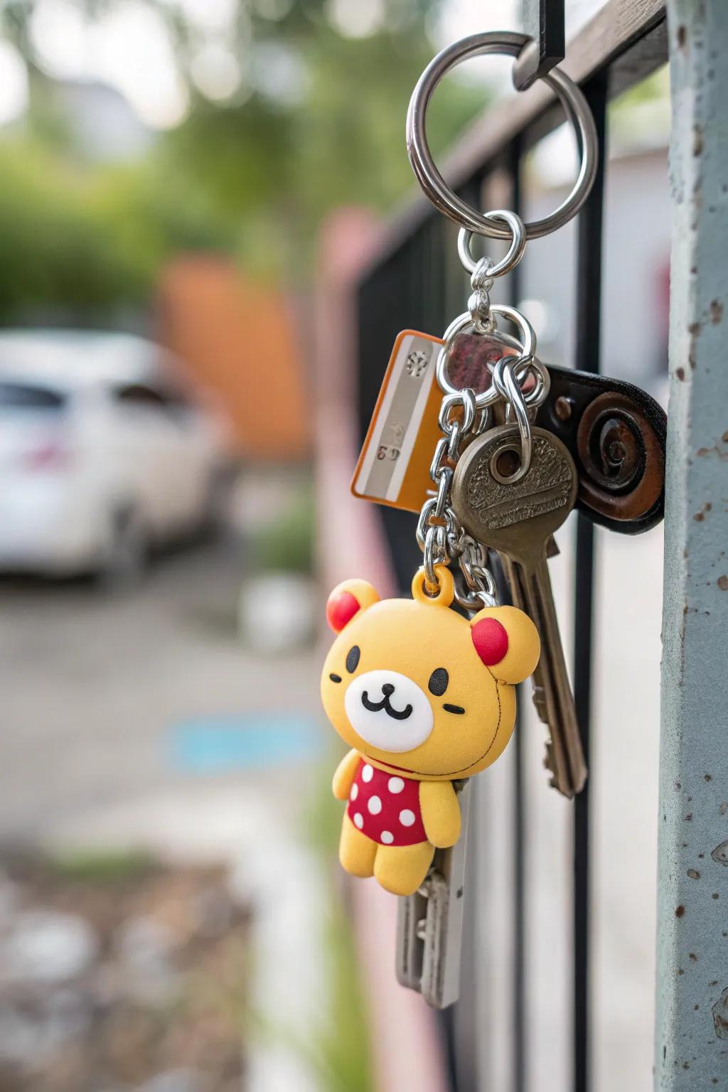 A fun and playful fob charm to brighten up your day.