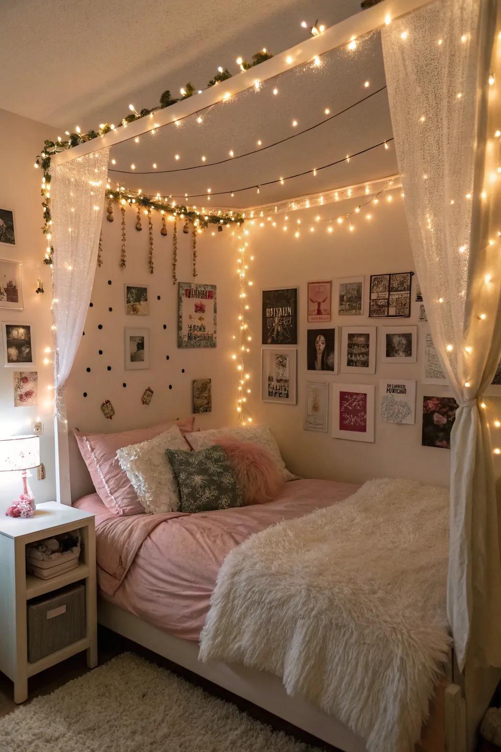 Playful lighting sets a magical environment.