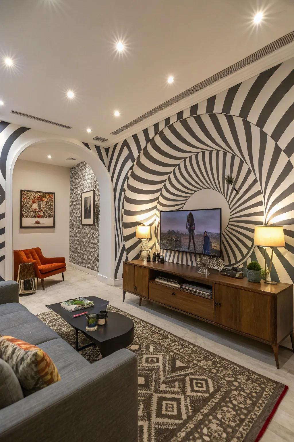 Optical illusion art that serves as a delightful visual and conversation starter.