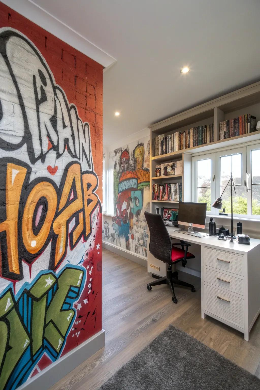 Famous phrases in artistry inspiring a home office