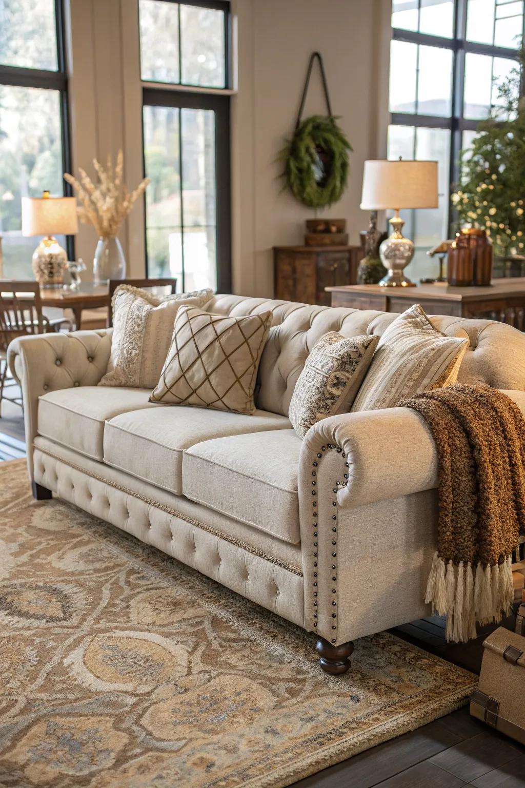 A sleeper sofa that serves as a centerpiece and guest bed all in one.