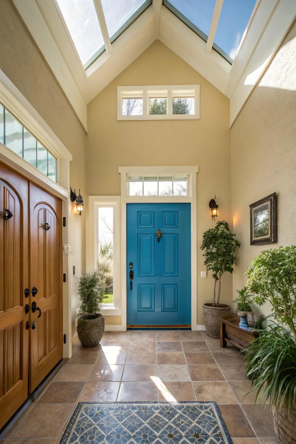 A vibrant entrance makes a daring and welcoming statement.