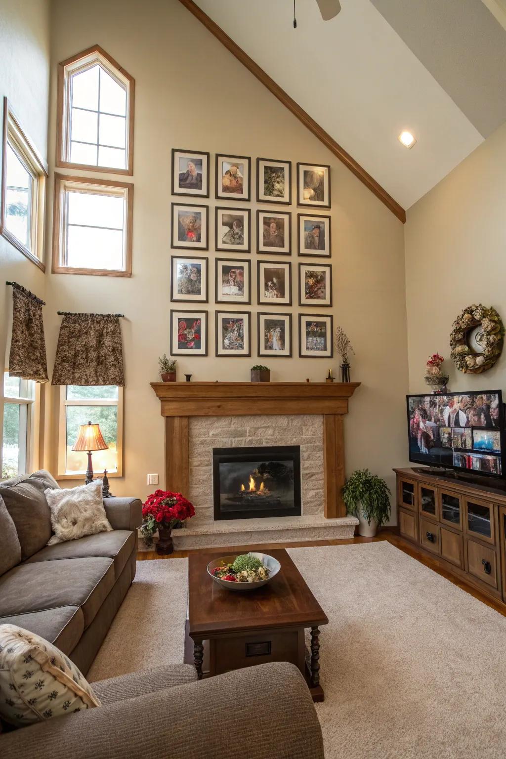 Bring personal memories to life through a stylish photo arrangement.
