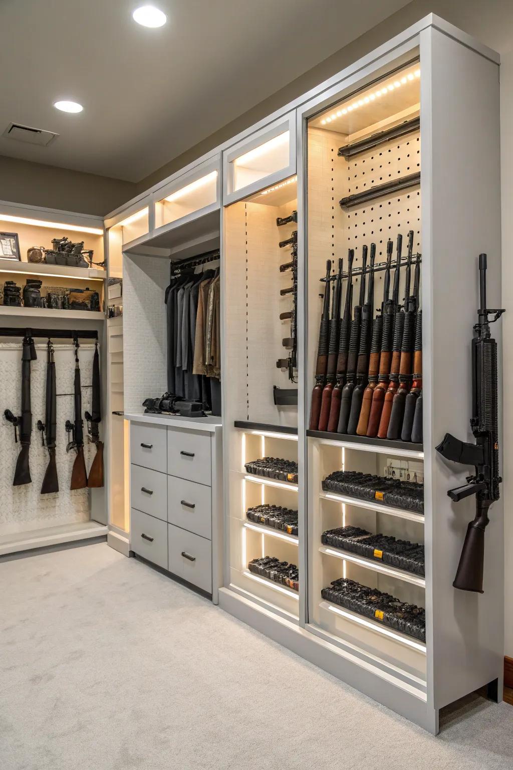 Scalable modular storage solutions cater efficiently to expanding collections.