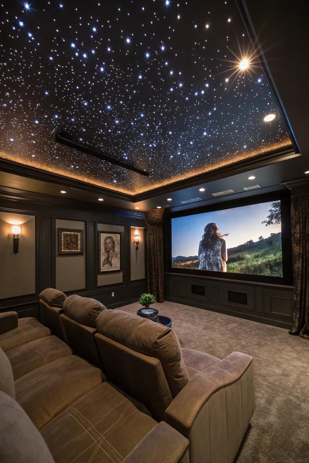 Assimilate the nocturnal expanse indoors through optical fibers.