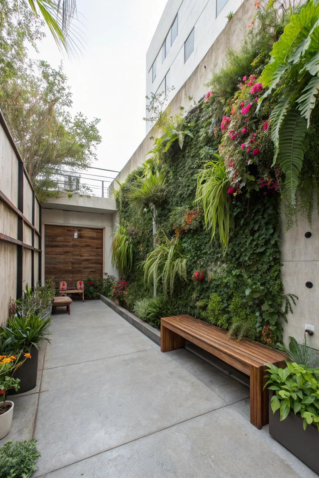 Vertical gardens are perfect for adding greenery without taking up floor space.