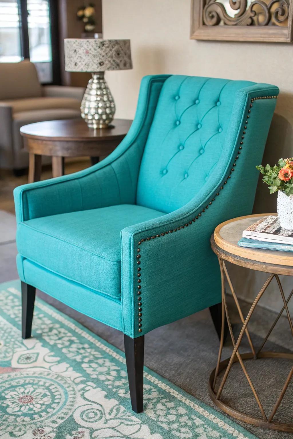 Feature chairs infuse hue and style into any corner.