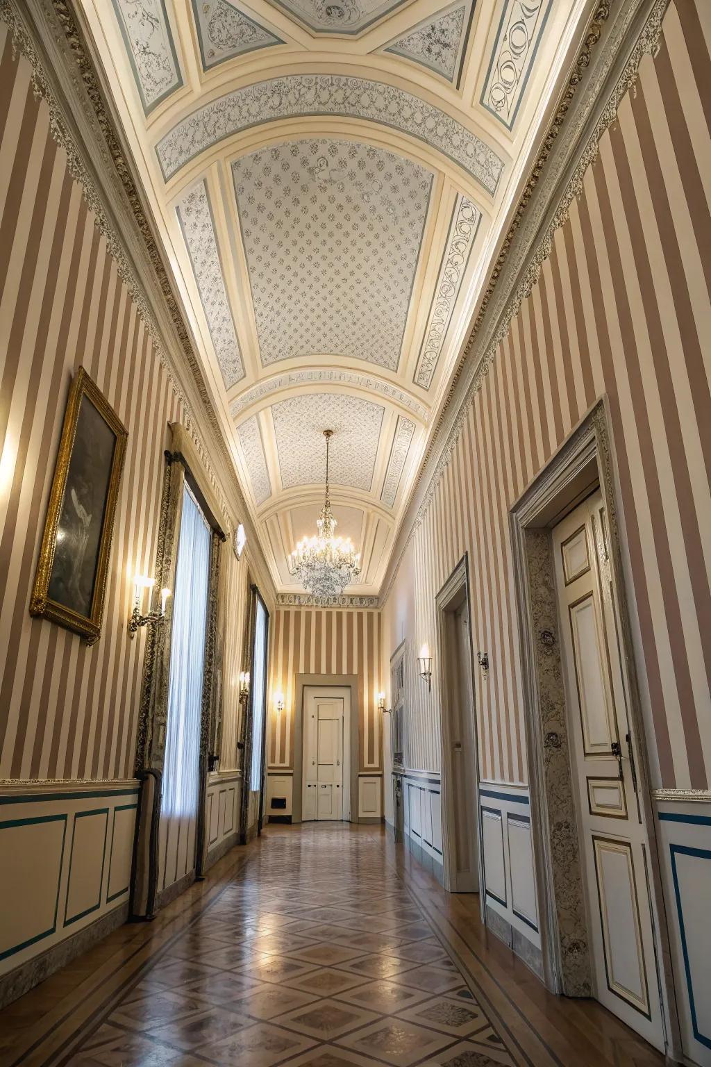 Stripes can manipulate the perception of space, thus enhancing depth and height.